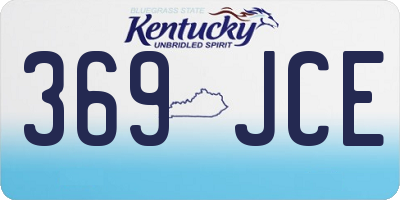 KY license plate 369JCE
