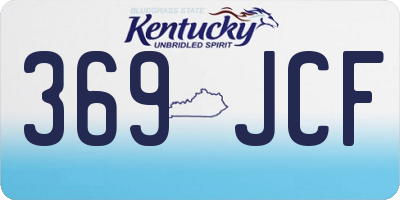 KY license plate 369JCF