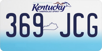 KY license plate 369JCG