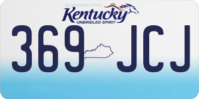 KY license plate 369JCJ