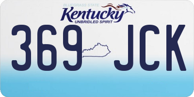 KY license plate 369JCK