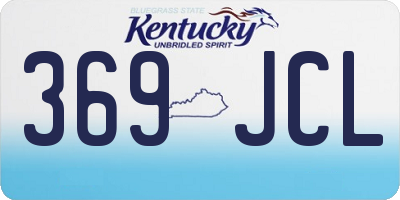 KY license plate 369JCL