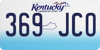 KY license plate 369JCO