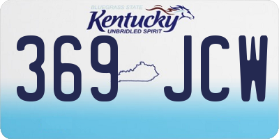 KY license plate 369JCW