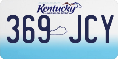KY license plate 369JCY