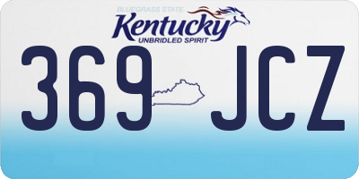 KY license plate 369JCZ