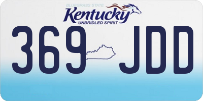 KY license plate 369JDD