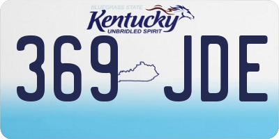 KY license plate 369JDE