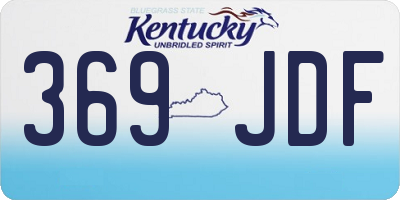 KY license plate 369JDF