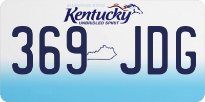 KY license plate 369JDG