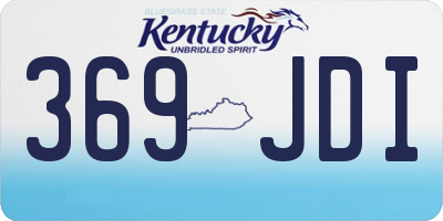 KY license plate 369JDI