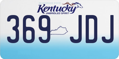 KY license plate 369JDJ