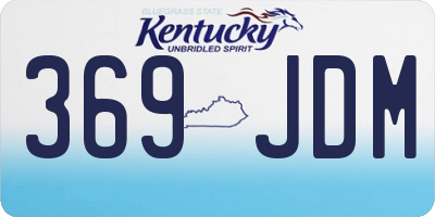KY license plate 369JDM