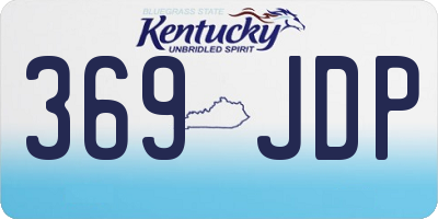 KY license plate 369JDP