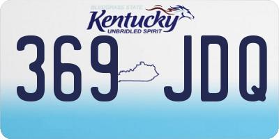 KY license plate 369JDQ