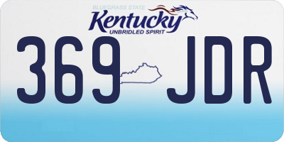 KY license plate 369JDR