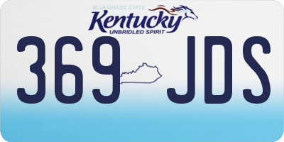 KY license plate 369JDS
