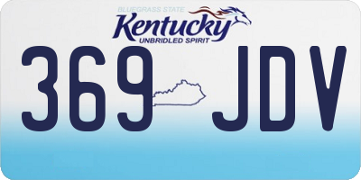 KY license plate 369JDV