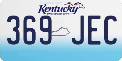 KY license plate 369JEC