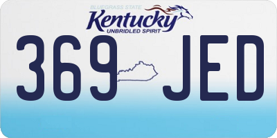 KY license plate 369JED