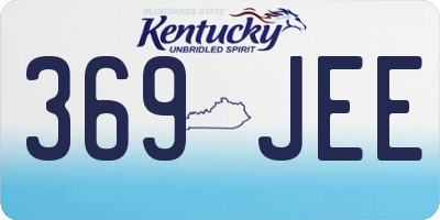 KY license plate 369JEE