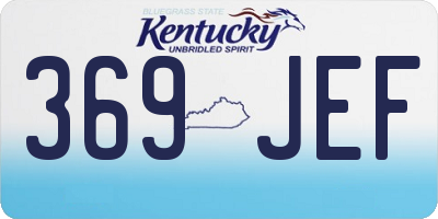 KY license plate 369JEF