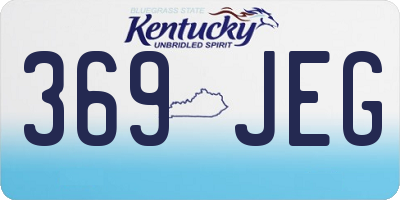 KY license plate 369JEG