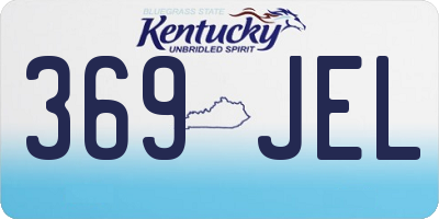 KY license plate 369JEL