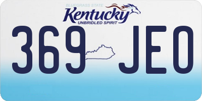 KY license plate 369JEO