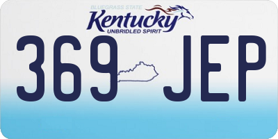 KY license plate 369JEP