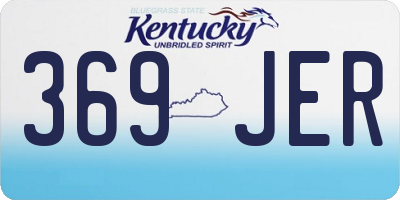 KY license plate 369JER