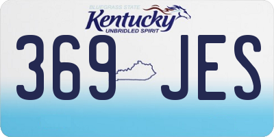 KY license plate 369JES