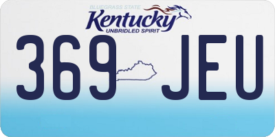 KY license plate 369JEU