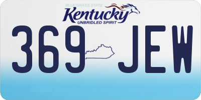 KY license plate 369JEW