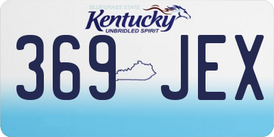 KY license plate 369JEX