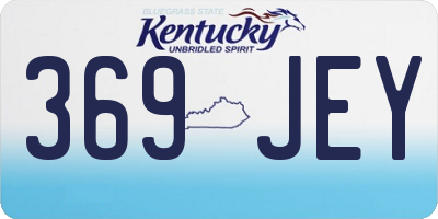 KY license plate 369JEY