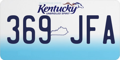 KY license plate 369JFA