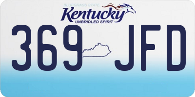 KY license plate 369JFD