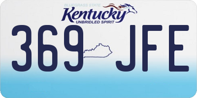 KY license plate 369JFE