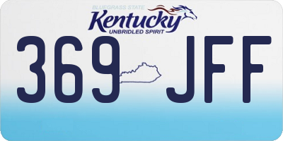 KY license plate 369JFF