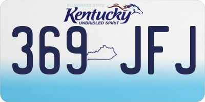 KY license plate 369JFJ
