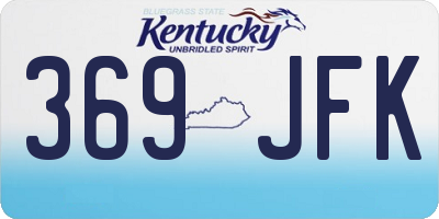 KY license plate 369JFK