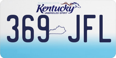 KY license plate 369JFL