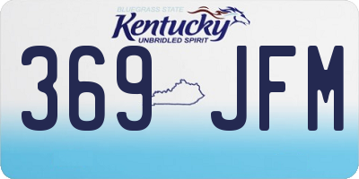 KY license plate 369JFM