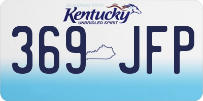 KY license plate 369JFP