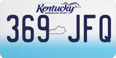 KY license plate 369JFQ