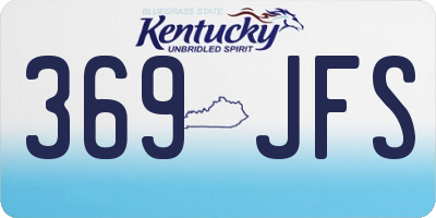 KY license plate 369JFS