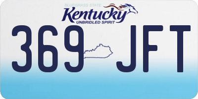 KY license plate 369JFT