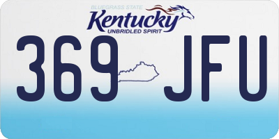 KY license plate 369JFU