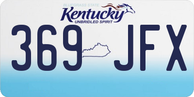 KY license plate 369JFX